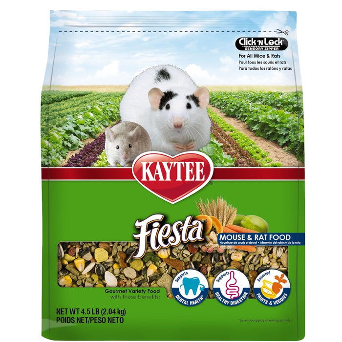 Kaytee Fiesta Pet Mouse And Rat Food, 4.5 Pound