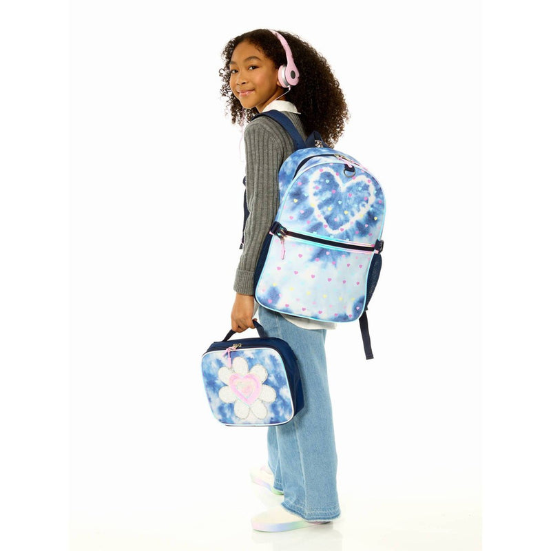 Locker Club Kids' 17" Backpack with Headphone Set - Denim Daisy