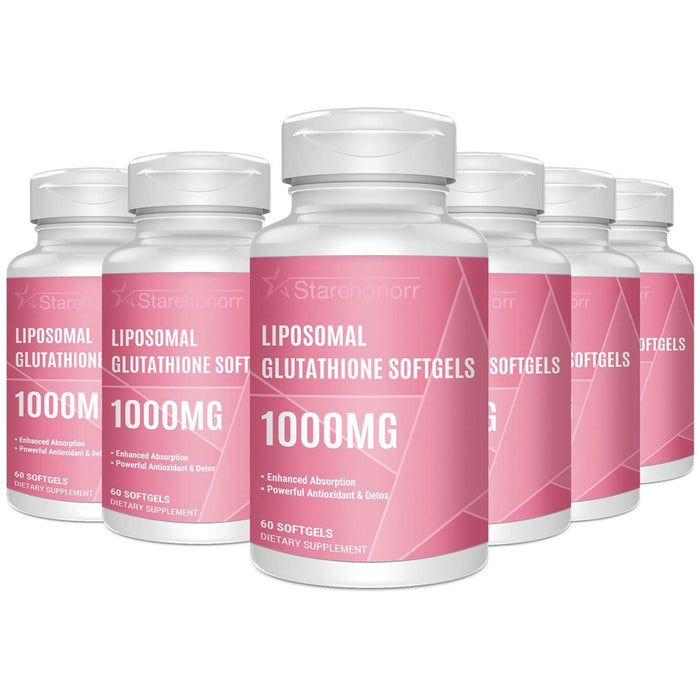 Starehonorr Liposomal Glutathione Softgels 1500MG, Reduced Glutathione Supplement With Vitamin C, Better Absorption, Non-GMO Powerful Antioxidant For Healthy Aging, Detox, Immune Health, 360 Softgels