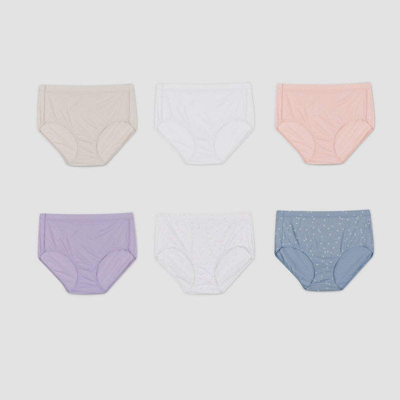 Hanes Women's 6pk Pure Comfort Organic Cotton Briefs - Colors May Vary 7