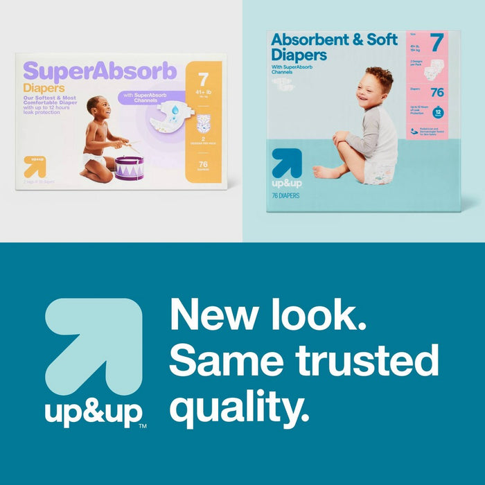 Disposable Diapers - Size 7 - 76ct - up&up