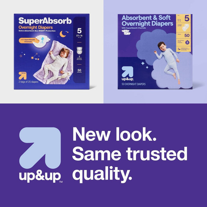 Disposable Overnight Diapers - Size 5 - 50ct - up&up
