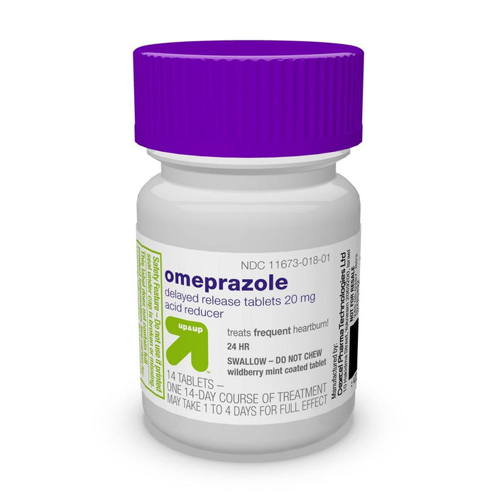 Omeprazole 20mg Acid Reducer Delayed Release Tablets - Wildberry Mint Flavor - 42ct - up&up