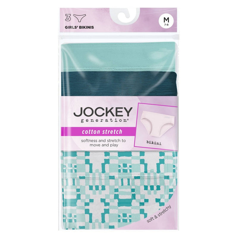 Jockey Generation Girls' 3pk Bikini - Blue XL