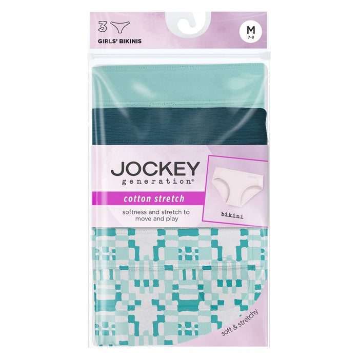 Jockey Generation Girls' 3pk Bikini - Blue XL