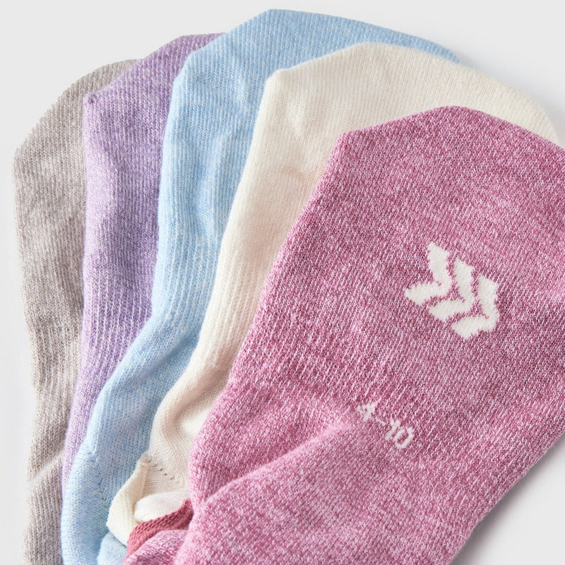 Women's 6pk Marled Pace Liner No Show Socks - All In Motion Assorted Color 4-10