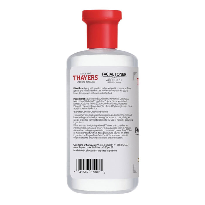 Thayers Natural Remedies Witch Hazel Alcohol Free Toner with Cucumber - 12 fl oz