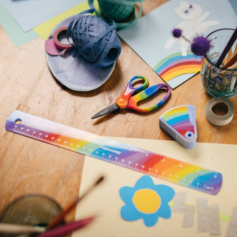 Fiskars 5" Non-Stick Deco Point Kids' Scissors Rainbow