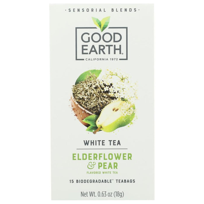 Good Earth Tea Elderflower Pear - Case of 5 - 15 bags