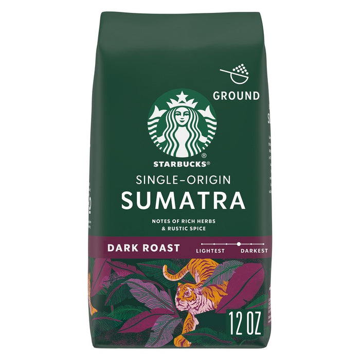 Starbucks Dark Roast Ground Coffee - Sumatra - 100% Arabica - 1 bag (12 oz.)