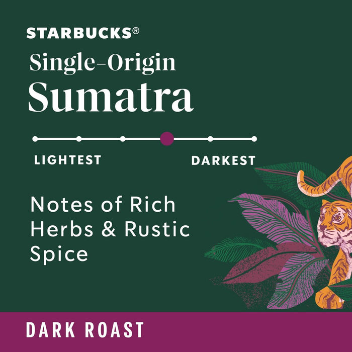 Starbucks Dark Roast Ground Coffee - Sumatra - 100% Arabica - 1 bag (12 oz.)