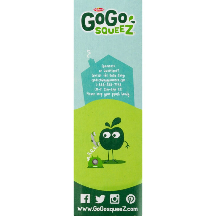 GoGo squeeZ Applesauce, Apple Apple - 3.2oz/4ct