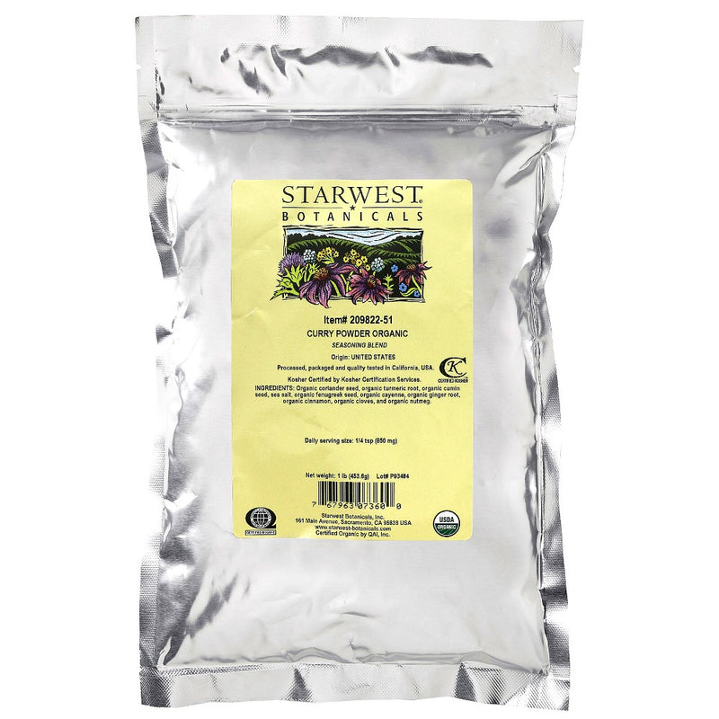 Starwest Botanicals Organic Curry Powder, 1 lb (453.6 g)