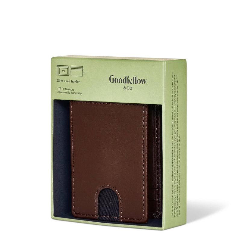 Men's RFID Bifold Wallet with Money Clip - Goodfellow & Co Brown