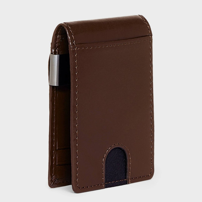 Men's RFID Bifold Wallet with Money Clip - Goodfellow & Co Brown