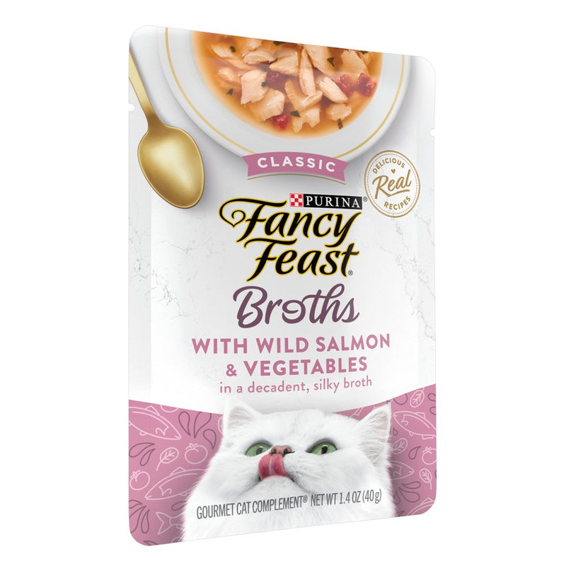 Purina Fancy Feast Lickable Broths Classic Wet Cat Food with Salmon, Fish and Seafood Flavor - 1.4oz