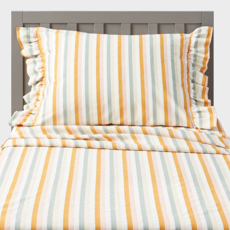 Toddler Striped Cotton Kids' Sheet Set - Pillowfort
