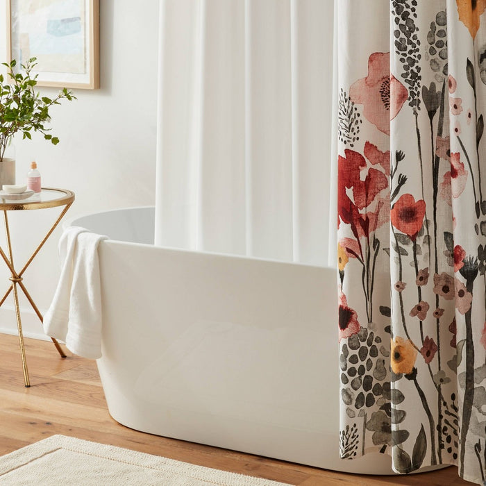 71"x71" Mid Weight Color Shower Liner White - Threshold