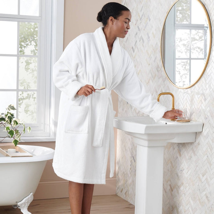 Spa Plush Bath Robe L/XL White - Threshold