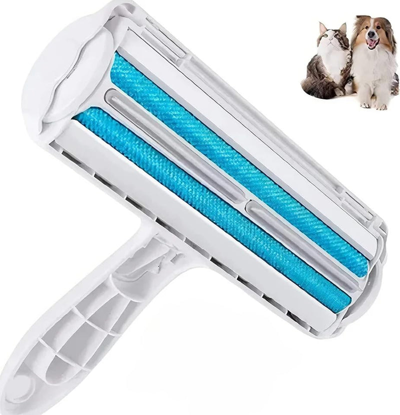 Theofficeguys Reusable Pet Hair Remover Lint Roller Cat And Dog Hair Fur Remover Brush Self Cleaning Animal Fur Remover For Furniture, Couch, Bed, Mattress, Carpet, Clothes, Cars