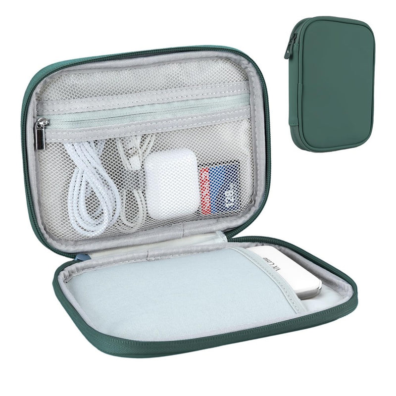 Weemia External Hard Drive Portable Carrying Case EVA Hard Bag (Teal Blue-Soft-Medium)