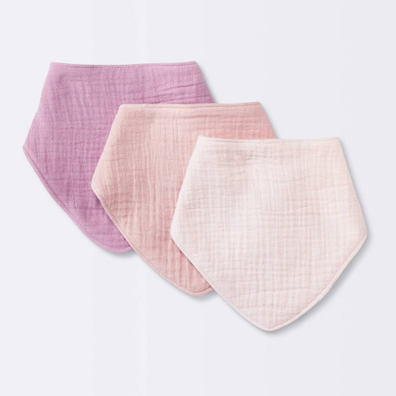 Baby 3pk Muslin Bandana Bib - Cloud Island Pink