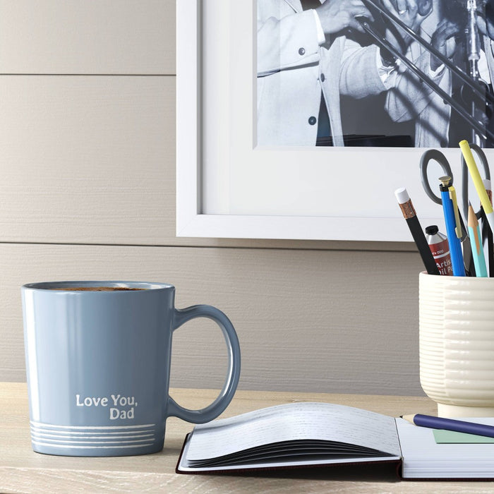 16oz Father's Day Stoneware Love You Dad Mug Blue - Threshold
