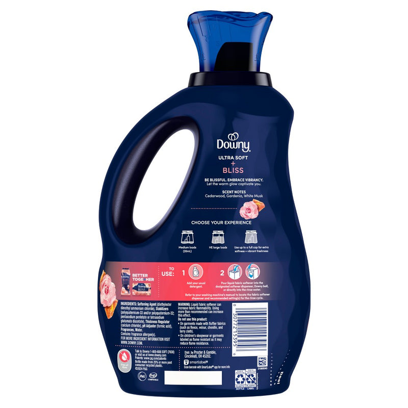 Downy Ultra Soft + Bliss Sparkling Amber & Rose Liquid Fabric Softener - 56 fl oz