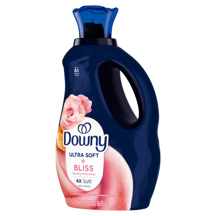 Downy Ultra Soft + Bliss Sparkling Amber & Rose Liquid Fabric Softener - 56 fl oz