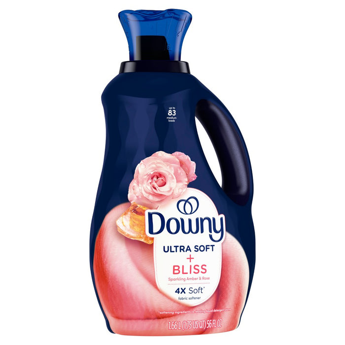 Downy Ultra Soft + Bliss Sparkling Amber & Rose Liquid Fabric Softener - 56 fl oz