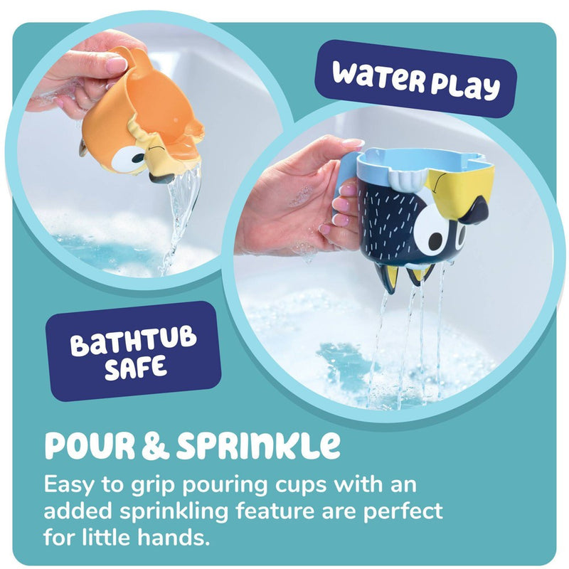 Tomy Bluey Family Pourers - Nesting, Stacking Cups Bath Toy