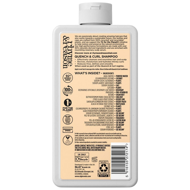 Rhyme & Reason Quench & Curl Shampoo - 12 fl oz