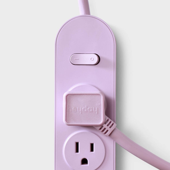 5 Outlet Power Strip 6' Cord Purple - Heyday