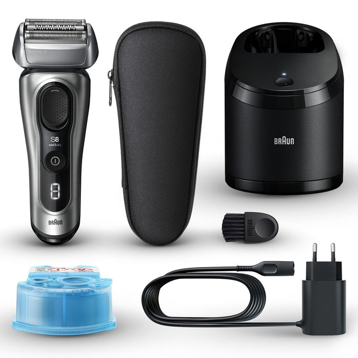 BRAUN SERIES 8-8567CC RECHARGEABLE WET & DRY SHAVER + SMARTCARE CENTER