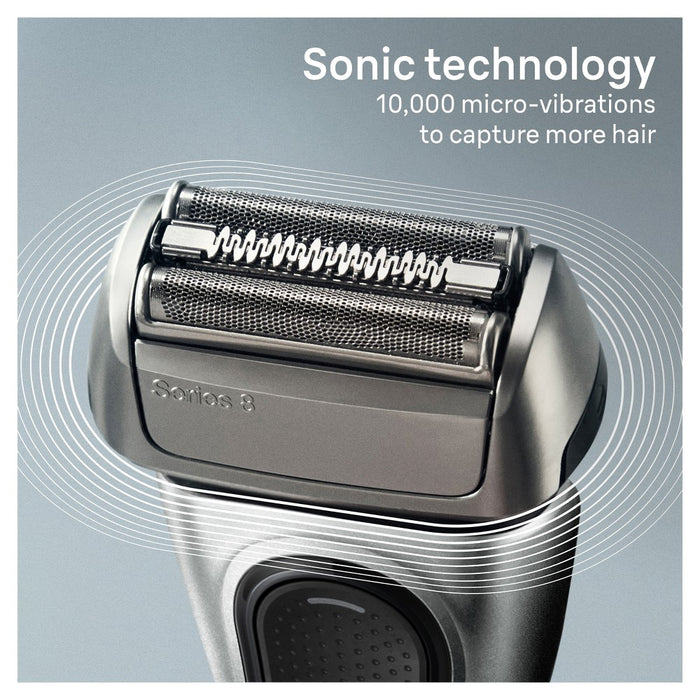 BRAUN SERIES 8-8567CC RECHARGEABLE WET & DRY SHAVER + SMARTCARE CENTER