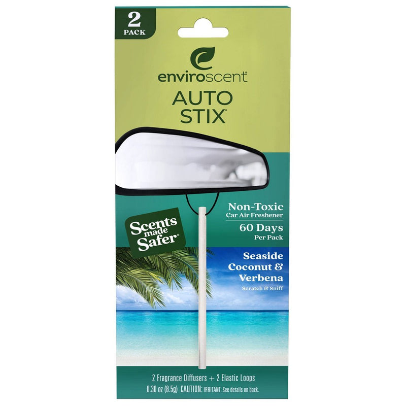 Enviroscent Auto Stix 2pk Seaside Coconut and Verbena