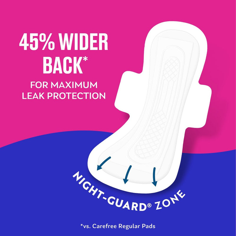 Carefree Ultra Thin Overnight Pads with Wings -40ct