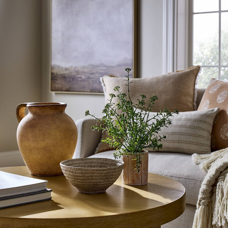 Artificial Sedum Plant in Pot - Threshold designed with Studio McGee: Indoor Decorative Ceramic Pot