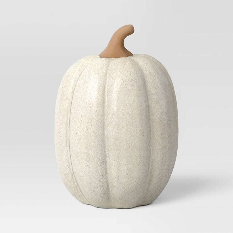 Large Ceramic Pumpkin Figurine Cream - Threshold