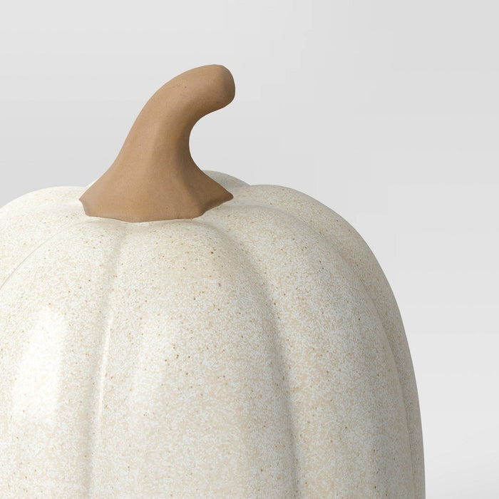 Large Ceramic Pumpkin Figurine Cream - Threshold