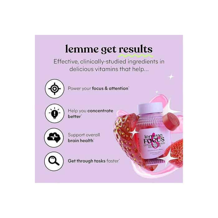 Lemme Concentration & Focus Vitamins Gummies - 50ct