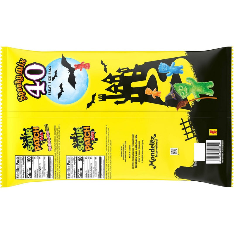 Sour Patch Kids & Sour Patch Watermelon Halloween Candy Variety Pack Treat Size - 22oz/40ct