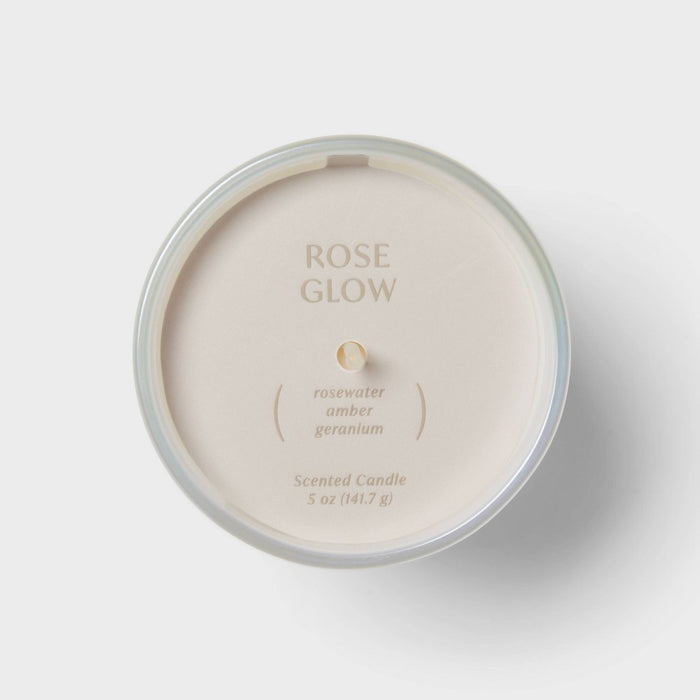 5oz Glass Jar Candle Rose Glow - Threshold