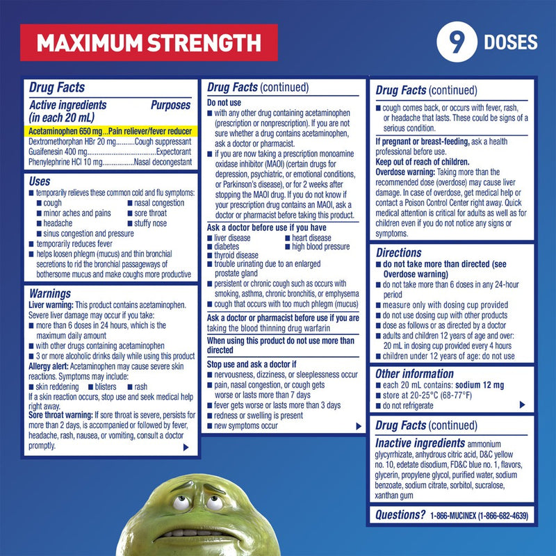 Mucinex Fast-Max Kickstart Adult Liquid Cold & Flu Treatment - 6oz