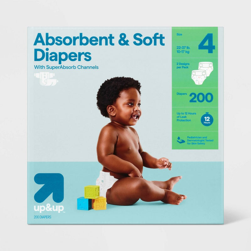 Disposable Diapers - Size 4 - 200ct - up&up (LOCAL PICKUP ONLY)