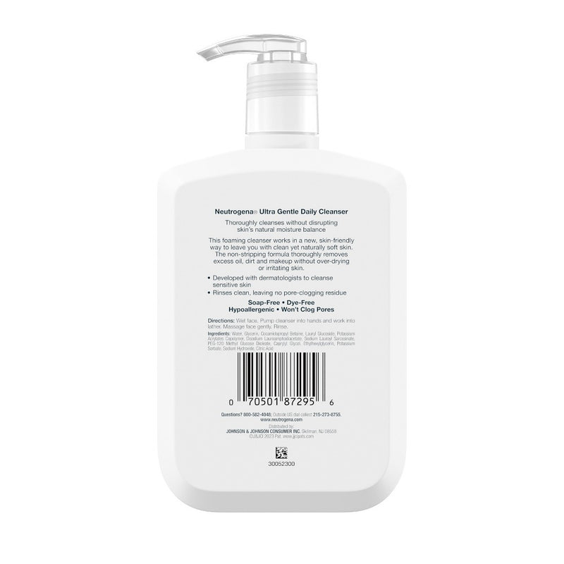 Neutrogena Ultra Gentle Foaming Facial Cleanser for Sensitive Skin - 12 fl oz