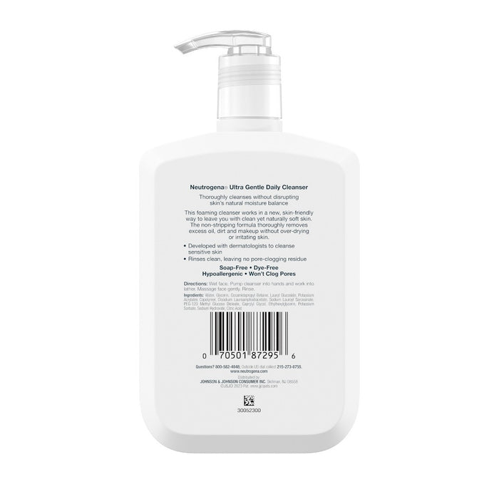Neutrogena Ultra Gentle Foaming Facial Cleanser for Sensitive Skin - 12 fl oz