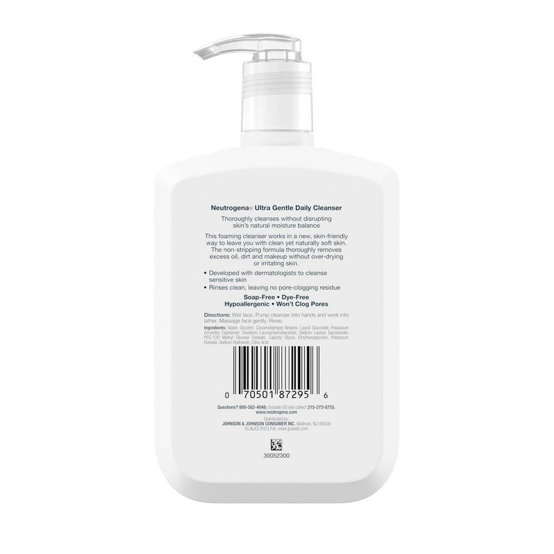 Neutrogena Ultra Gentle Foaming Facial Cleanser for Sensitive Skin - 12 fl oz