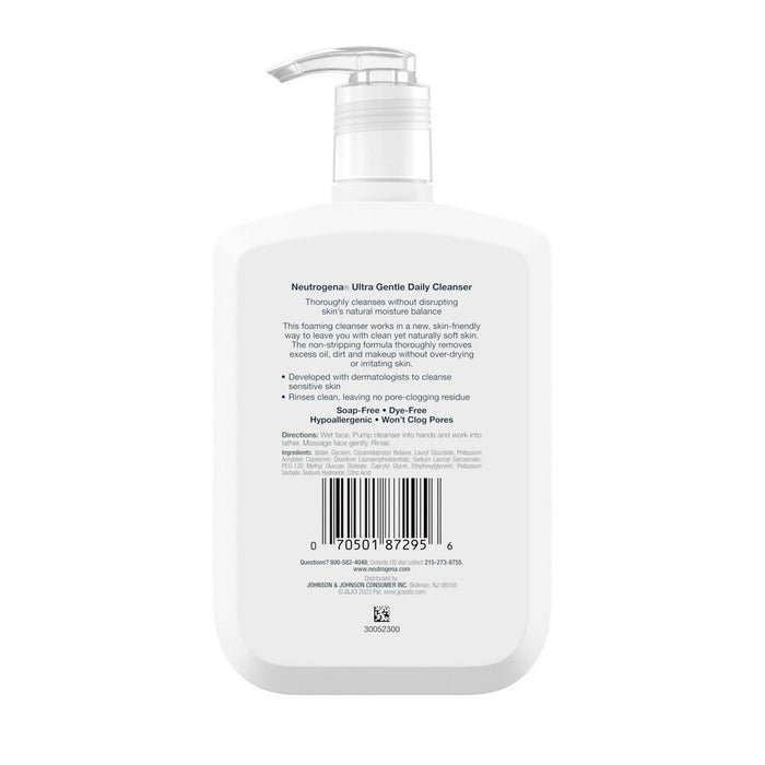 Neutrogena Ultra Gentle Foaming Facial Cleanser for Sensitive Skin - 12 fl oz