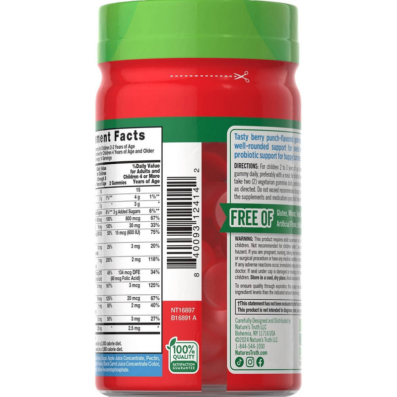 Nature's Truth Kids' Multivitamin + Probiotic Gummy - 28ct